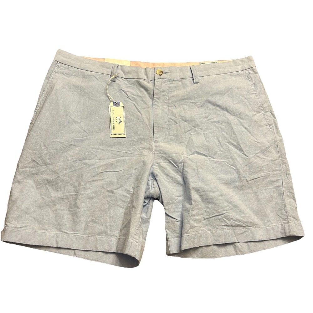 NEW Southern Tide Shorts Mens Size 42 Blue Oxford Chino Flat Front Ocean Channel